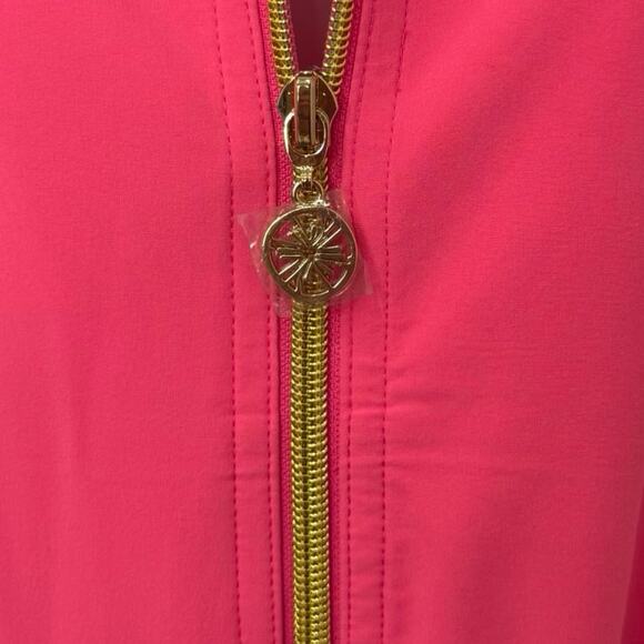 Lilly Pulitzer Luxletic Roxie Pink Islanna UPF 50+ Performance Jacket size S NEW - Picture 6 of 14